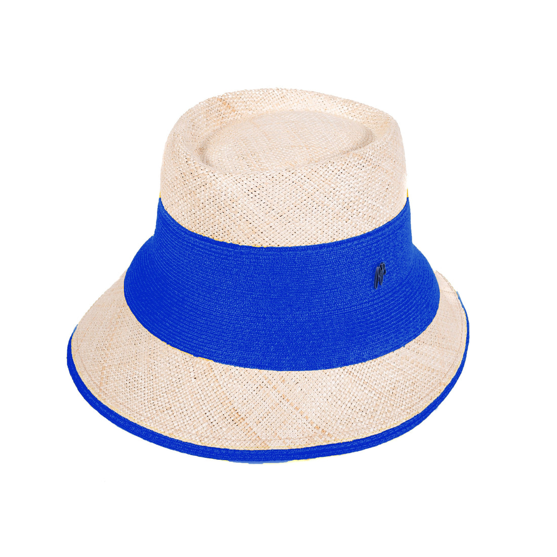 Straw Bucket Hat - Royal Blue