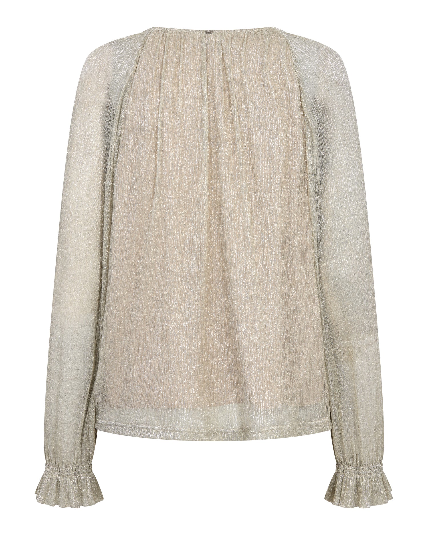 Ximena Glam V-Neck Blouse - Mourning Dove