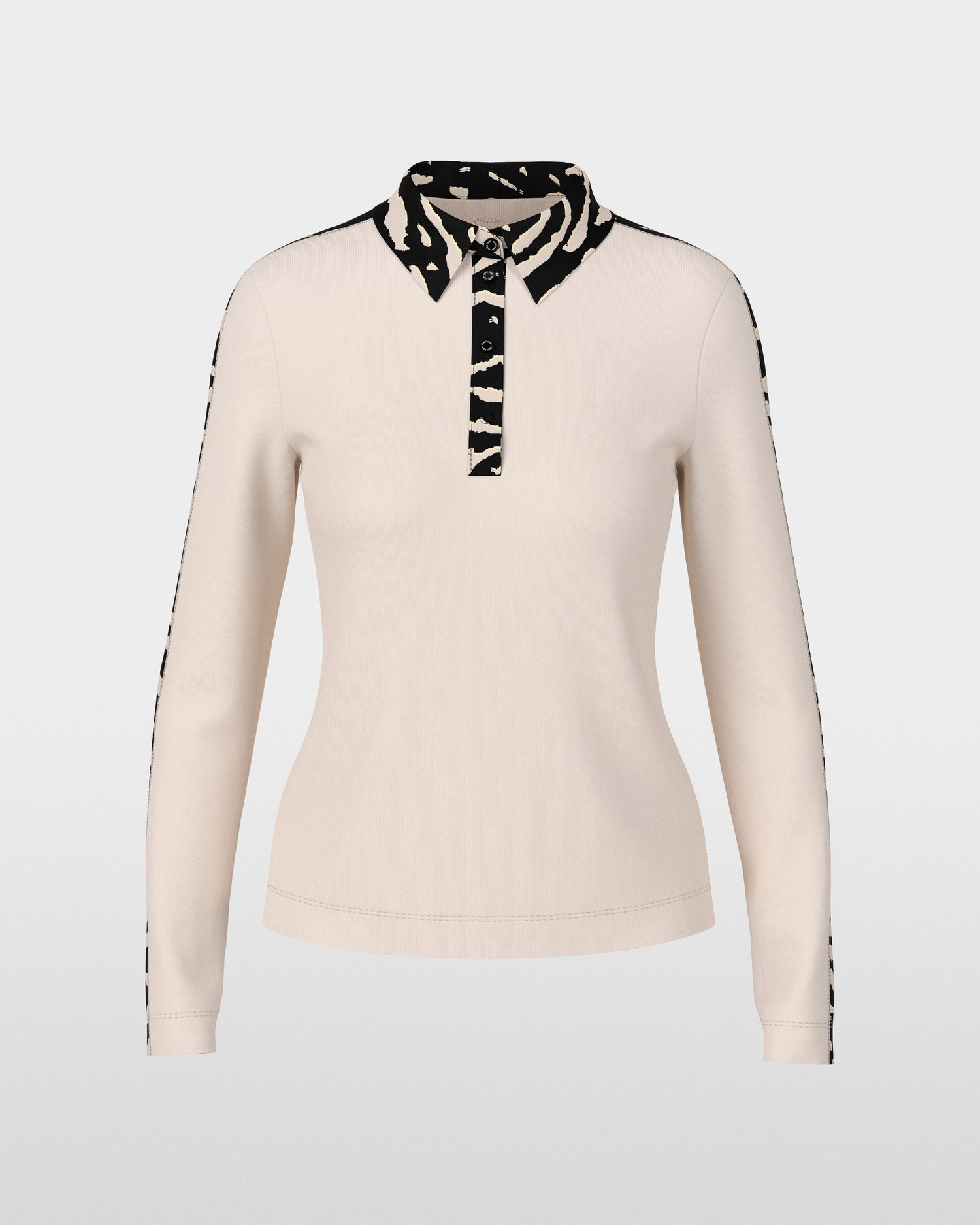 Zebra Collared Polo - Beige