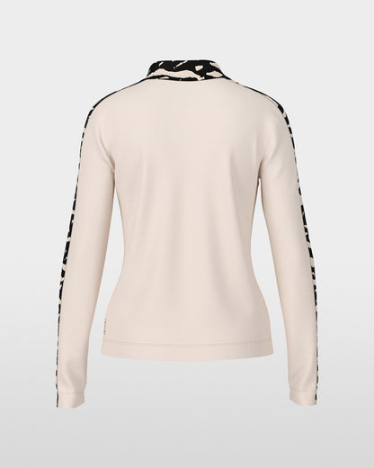 Zebra Collared Polo - Beige