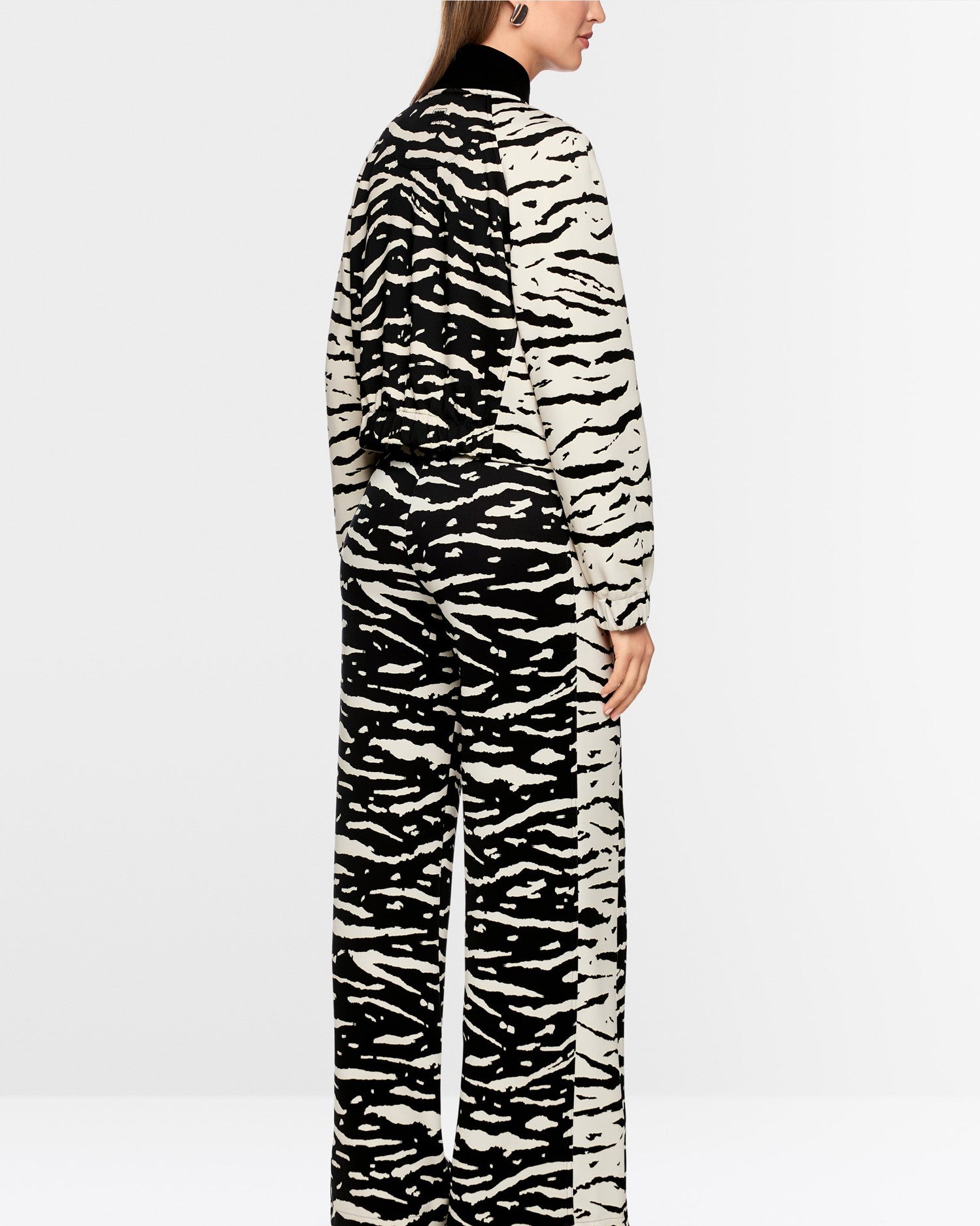 Zebra Zip Jacket - Black White