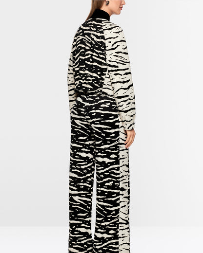 Zebra Zip Jacket - Black White