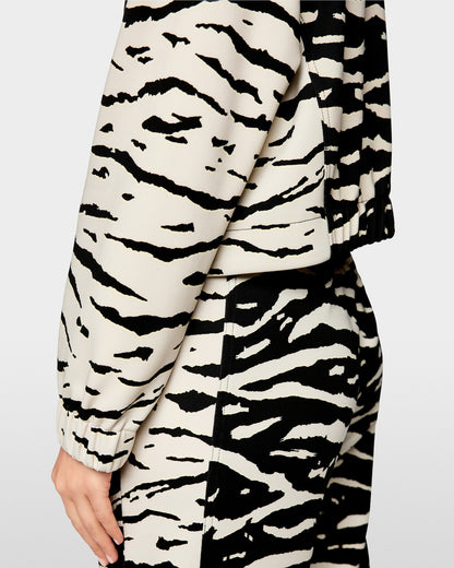 Zebra Zip Jacket - Black White