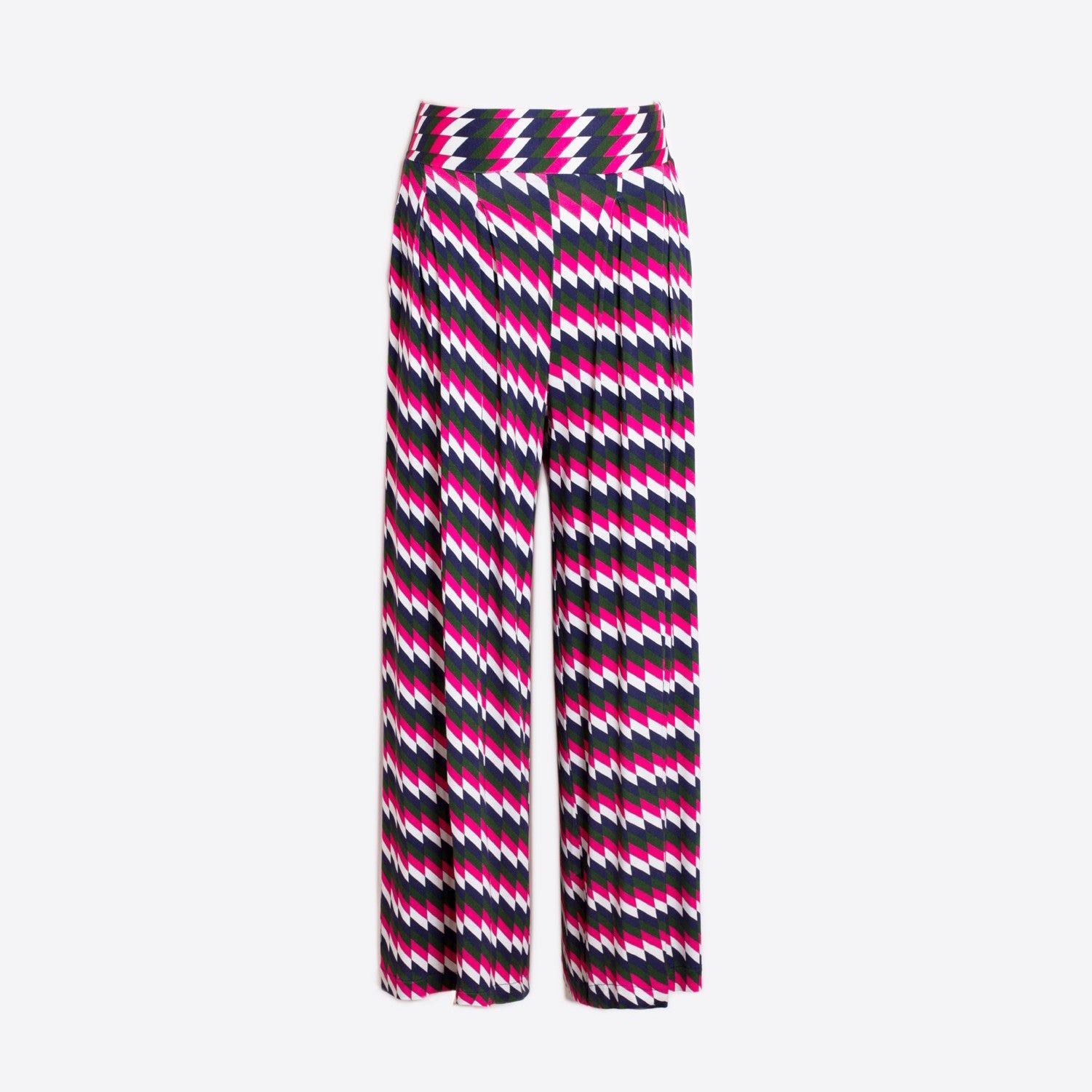 Zig Zag Jersey Trouser - Pink Green