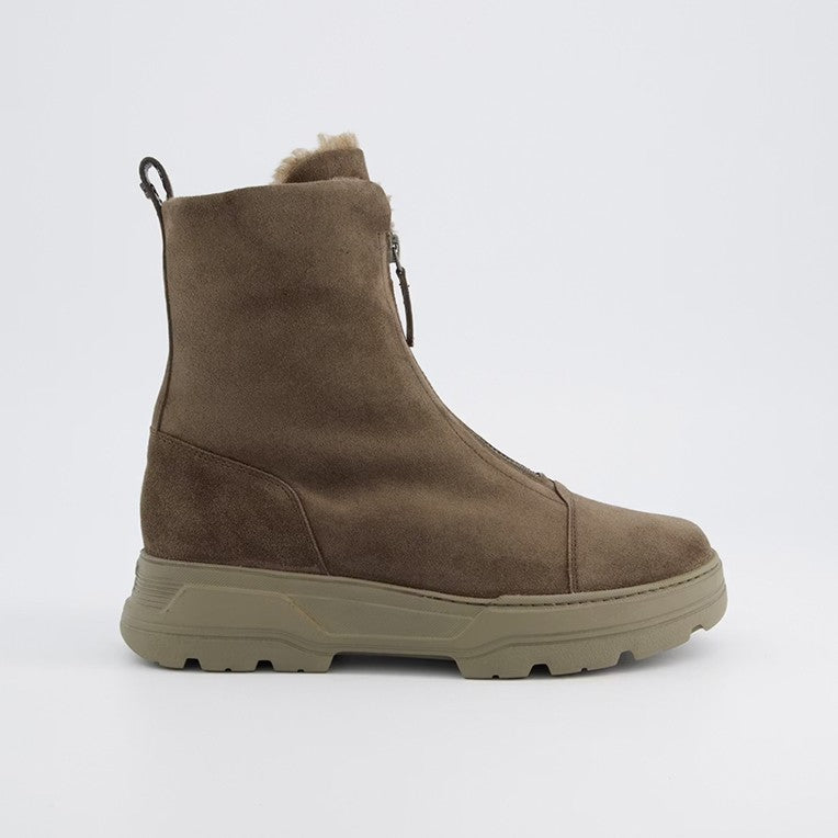Zip Front Boot - Brown