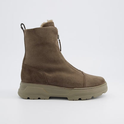 Zip Front Boot - Brown