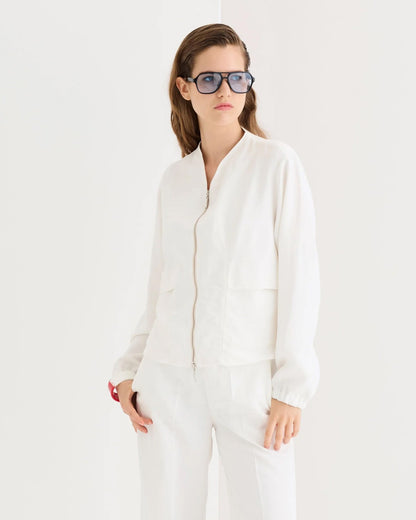 Zip Jacket - Lily White