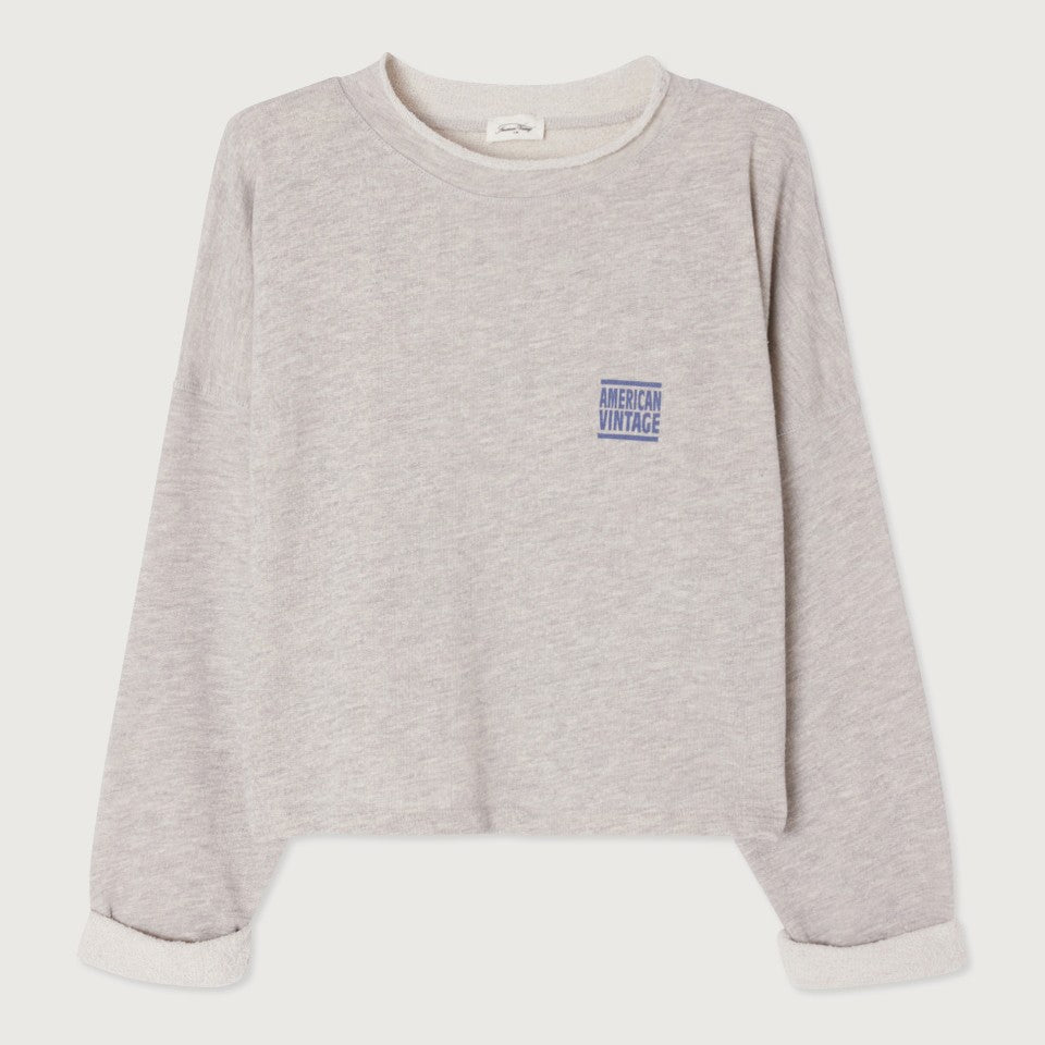 Zofbay Raw Edge Sweatshirt - Gris Chine