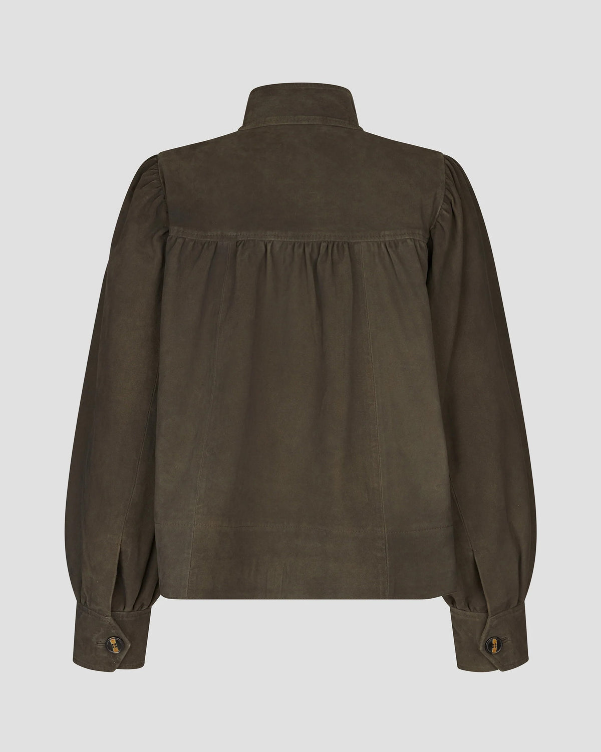 Zonie Suede Jacket - Black Olive