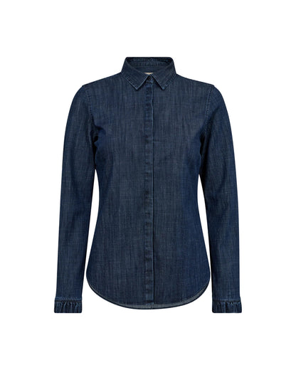 Mattie Flip Denim Shirt - Mid Blue
