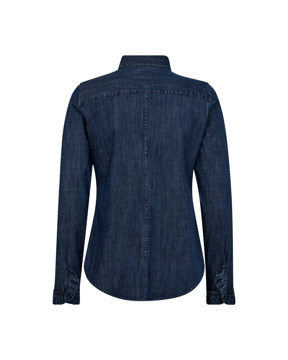 Mattie Flip Denim Shirt - Mid Blue