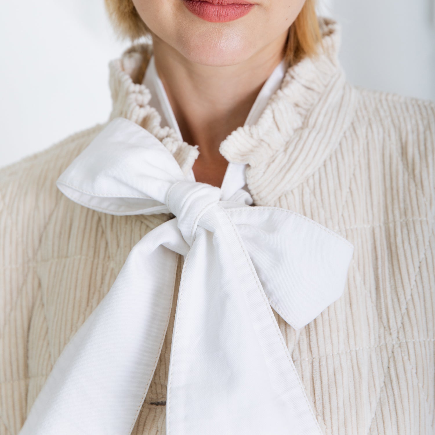 Stina Cord Gilet - Ecru