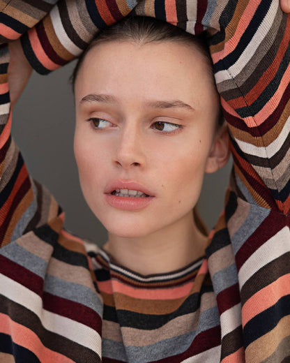Safir Multi Knit Crew - Multi Stripe
