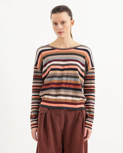 Safir Multi Knit Crew - Multi Stripe