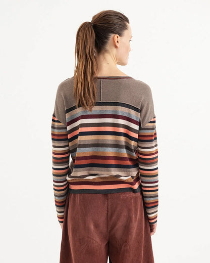 Safir Multi Knit Crew - Multi Stripe