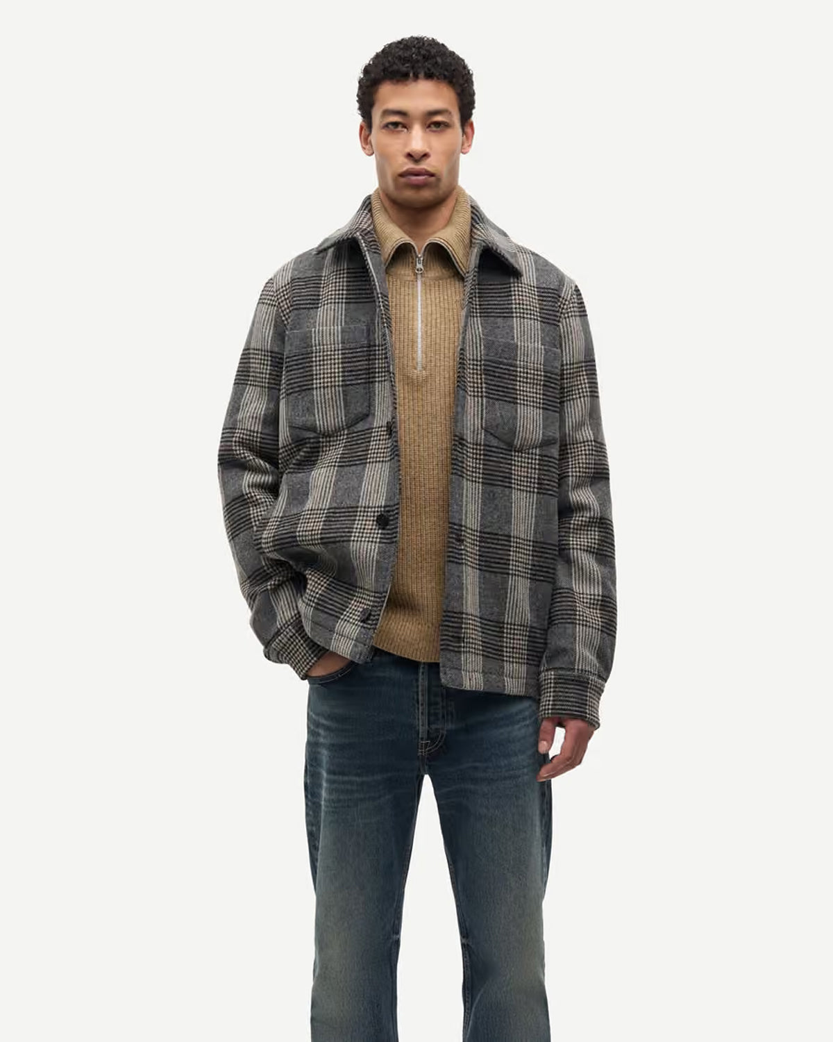 Sapally Z Shirt Jacket - Bitter Chocolate Check
