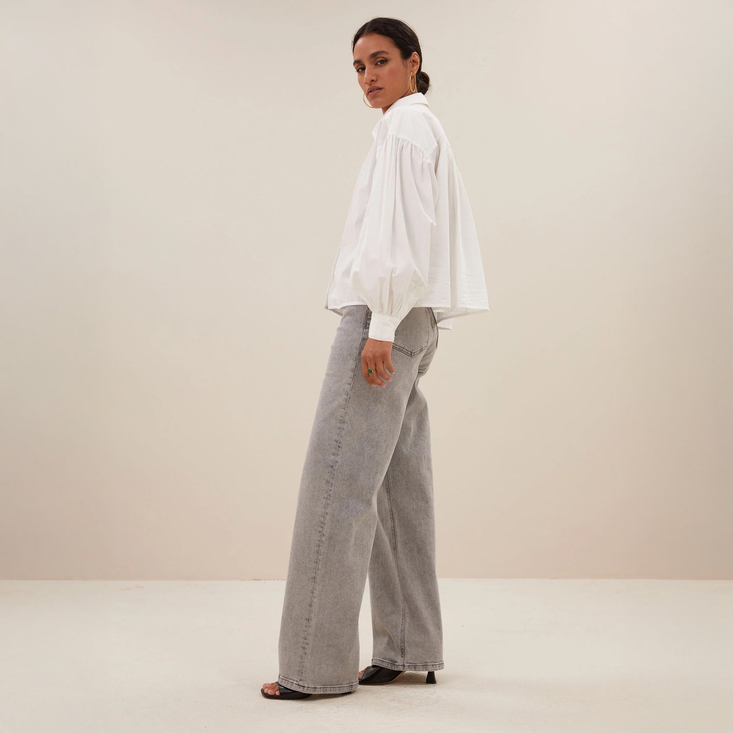 Sarah Short Blouse - White