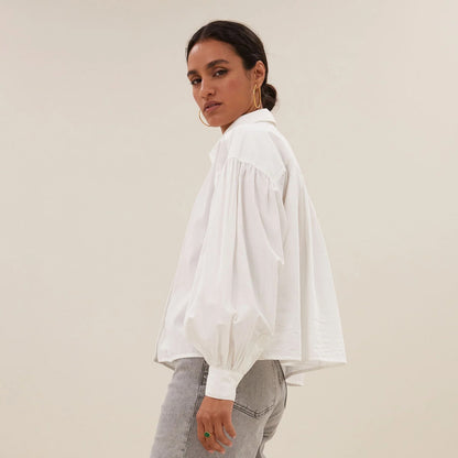 Sarah Short Blouse - White
