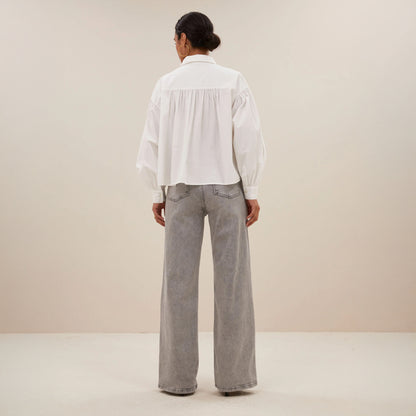 Sarah Short Blouse - White