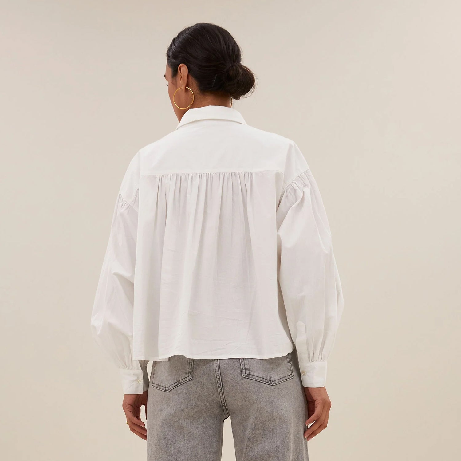Sarah Short Blouse - White