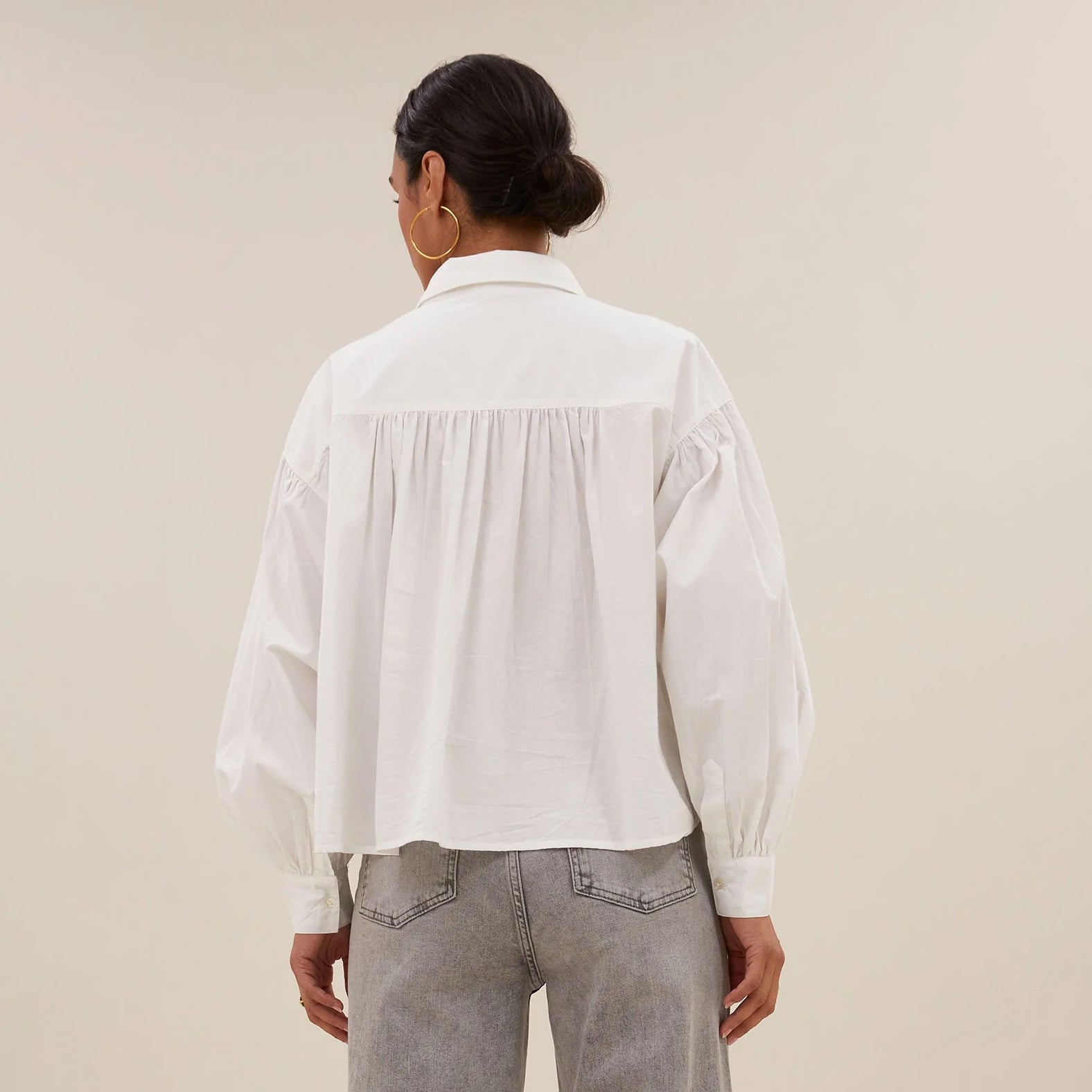 Sarah Short Blouse - White