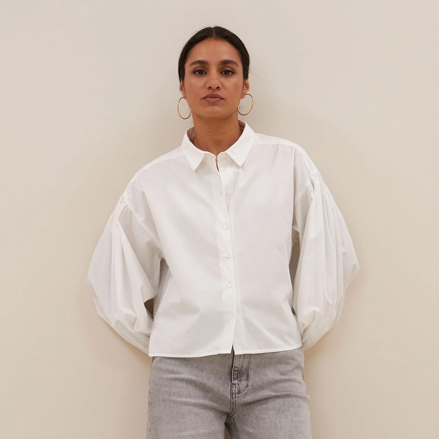 Sarah Short Blouse - White