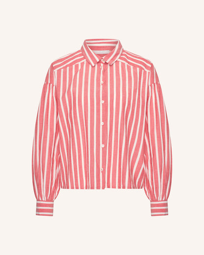 Sarah Short Sleeve Blouse - Red Stripe