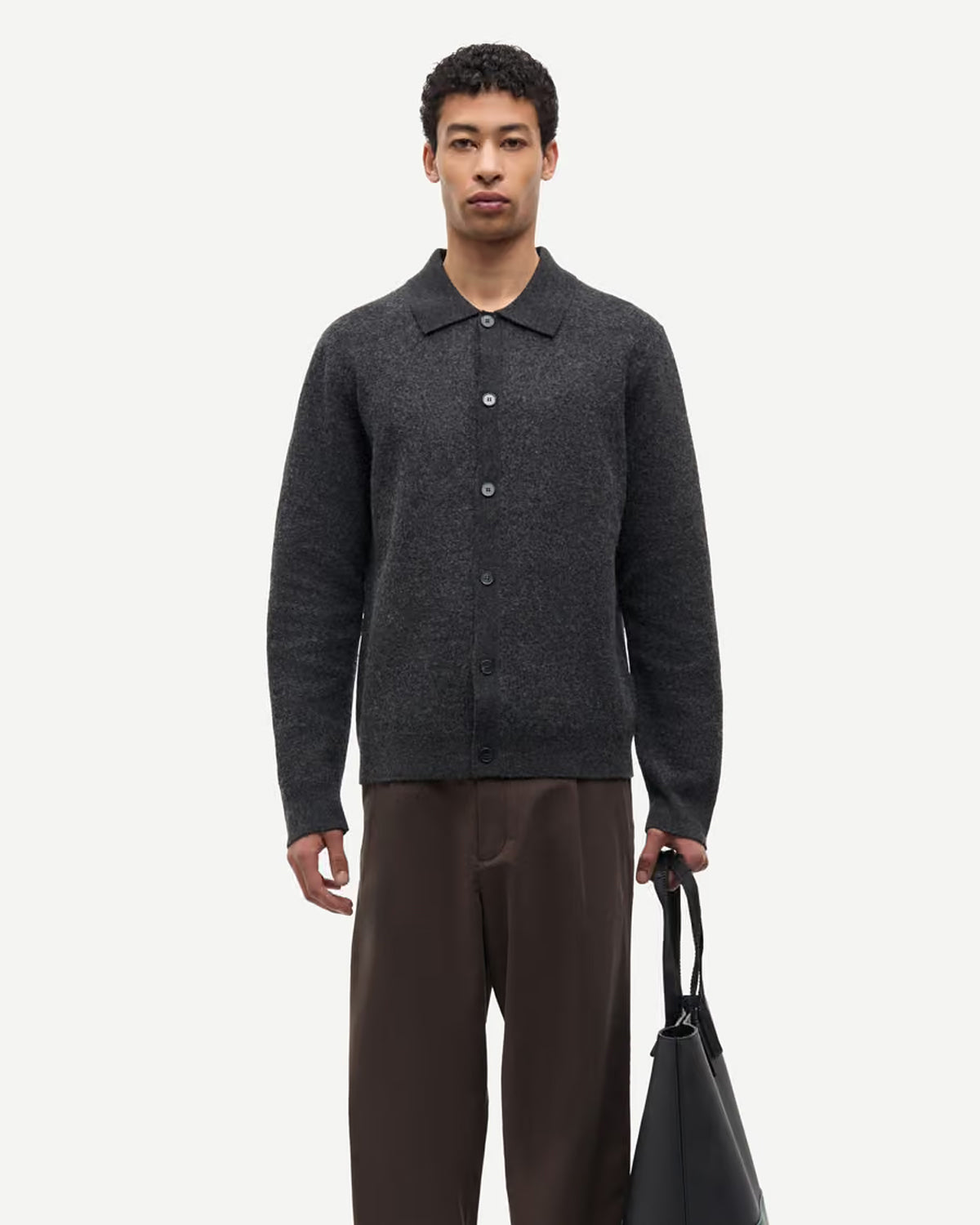 Sarichard Cardigan - Dark Grey Melange