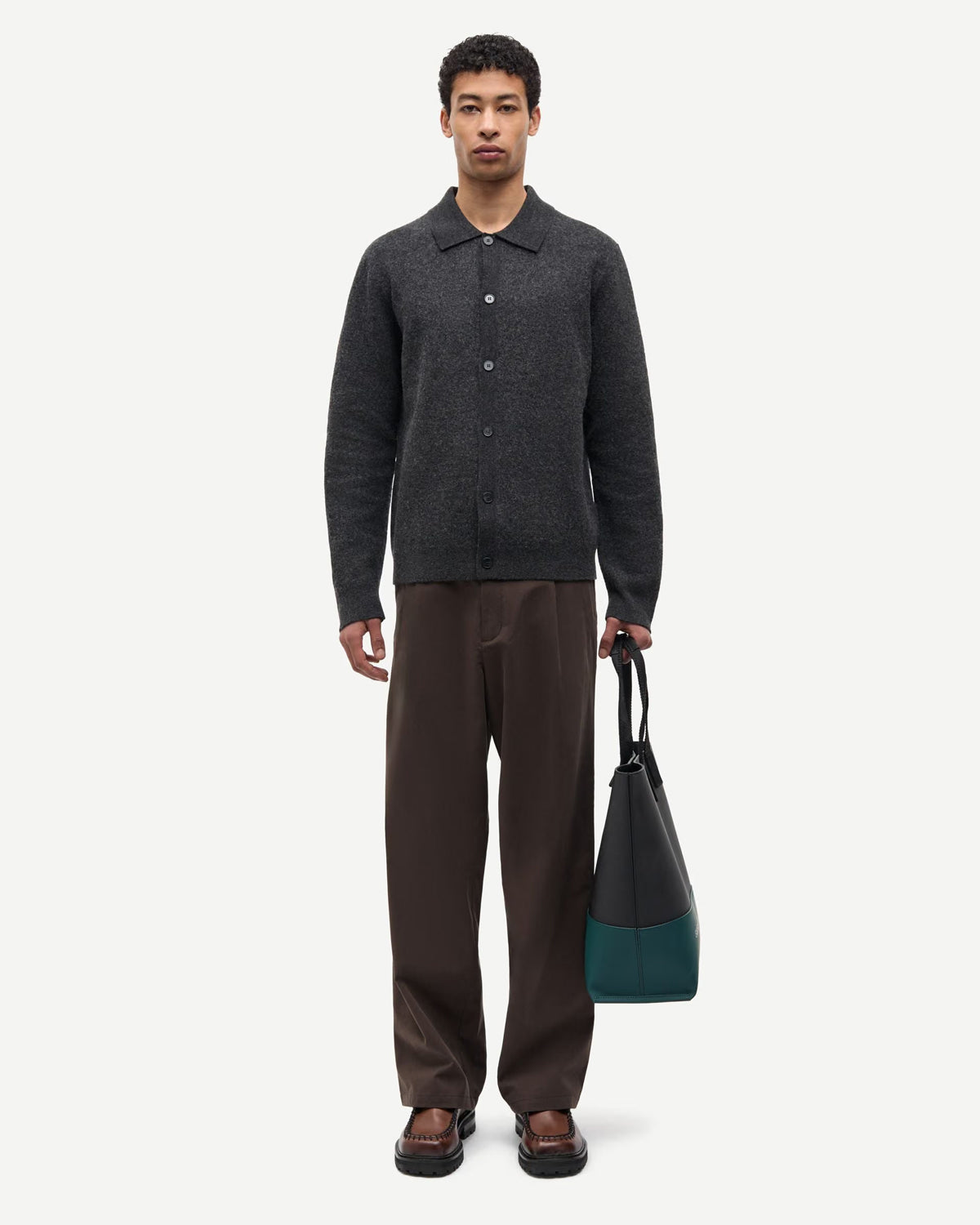 Sarichard Cardigan - Dark Grey Melange