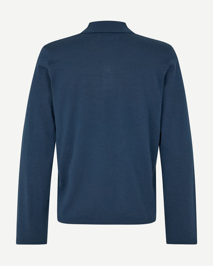Sarowan Long Sleeve Polo - Insignia Blue