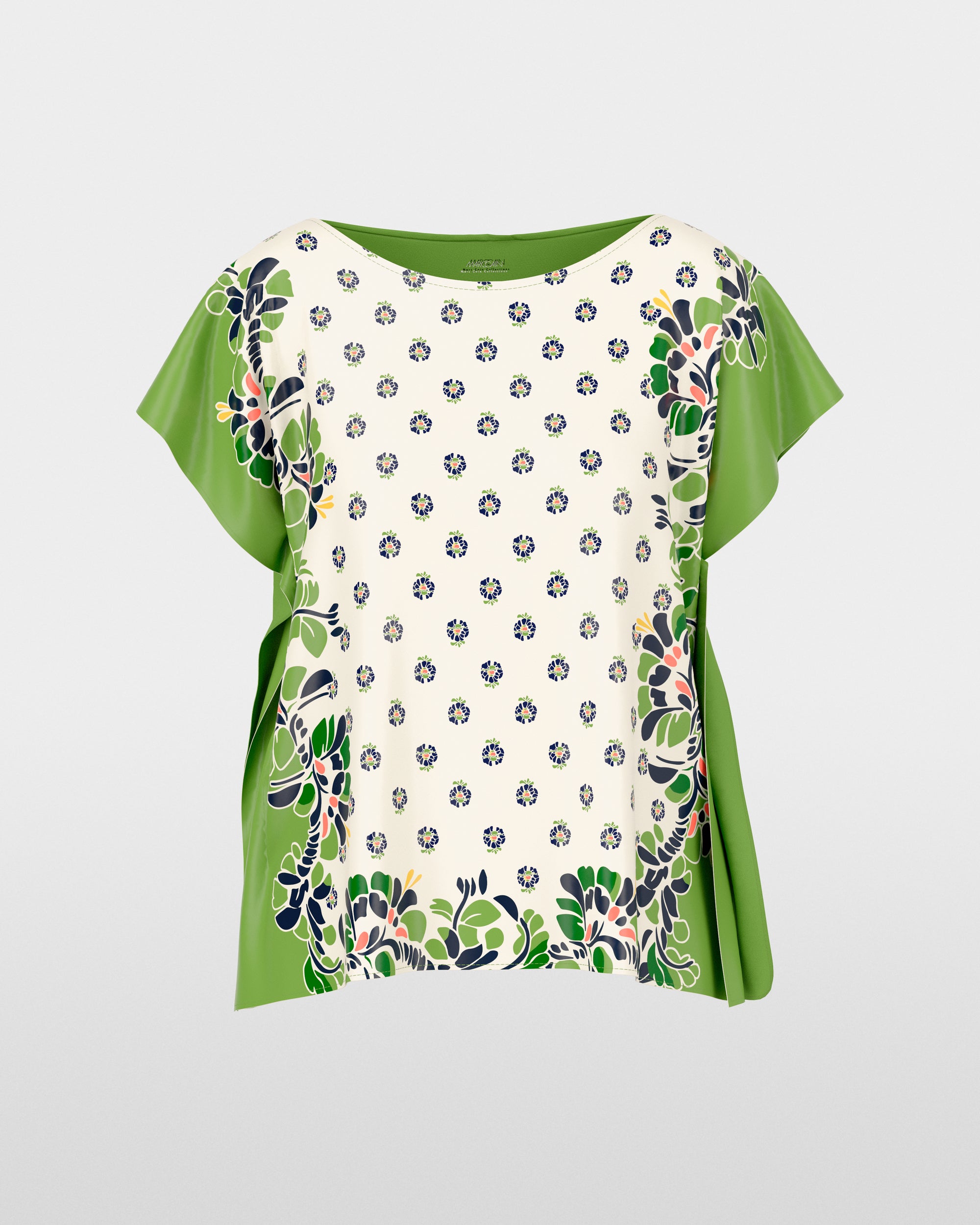 Scarf Print Top - Green