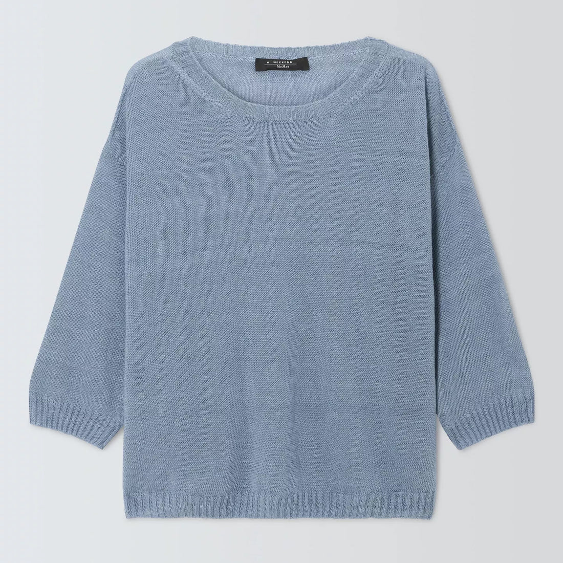 Selz Knitted Linen Top - Sky Blue