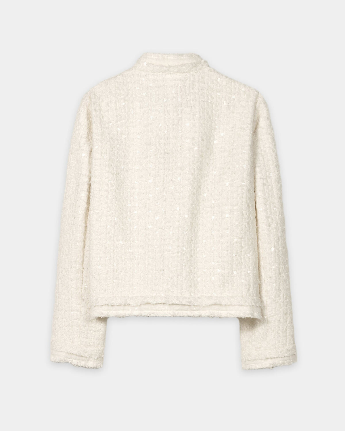 Sequin Tweed Jacket - Eggshell