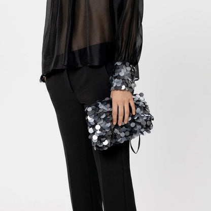 Sequin Evening Bag - Black