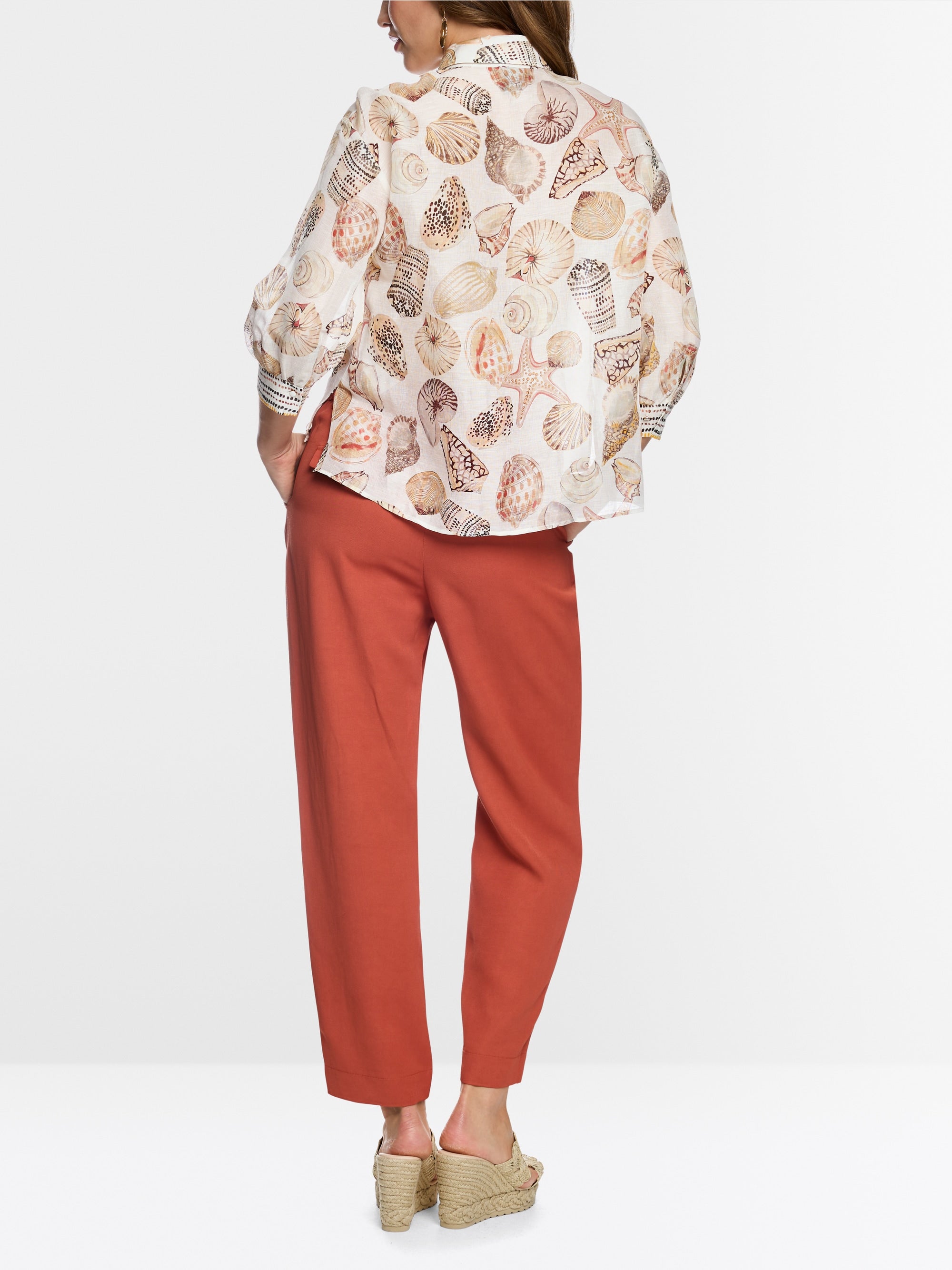 Shell Print Shirt - Ivory