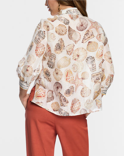 Shell Print Shirt - Ivory