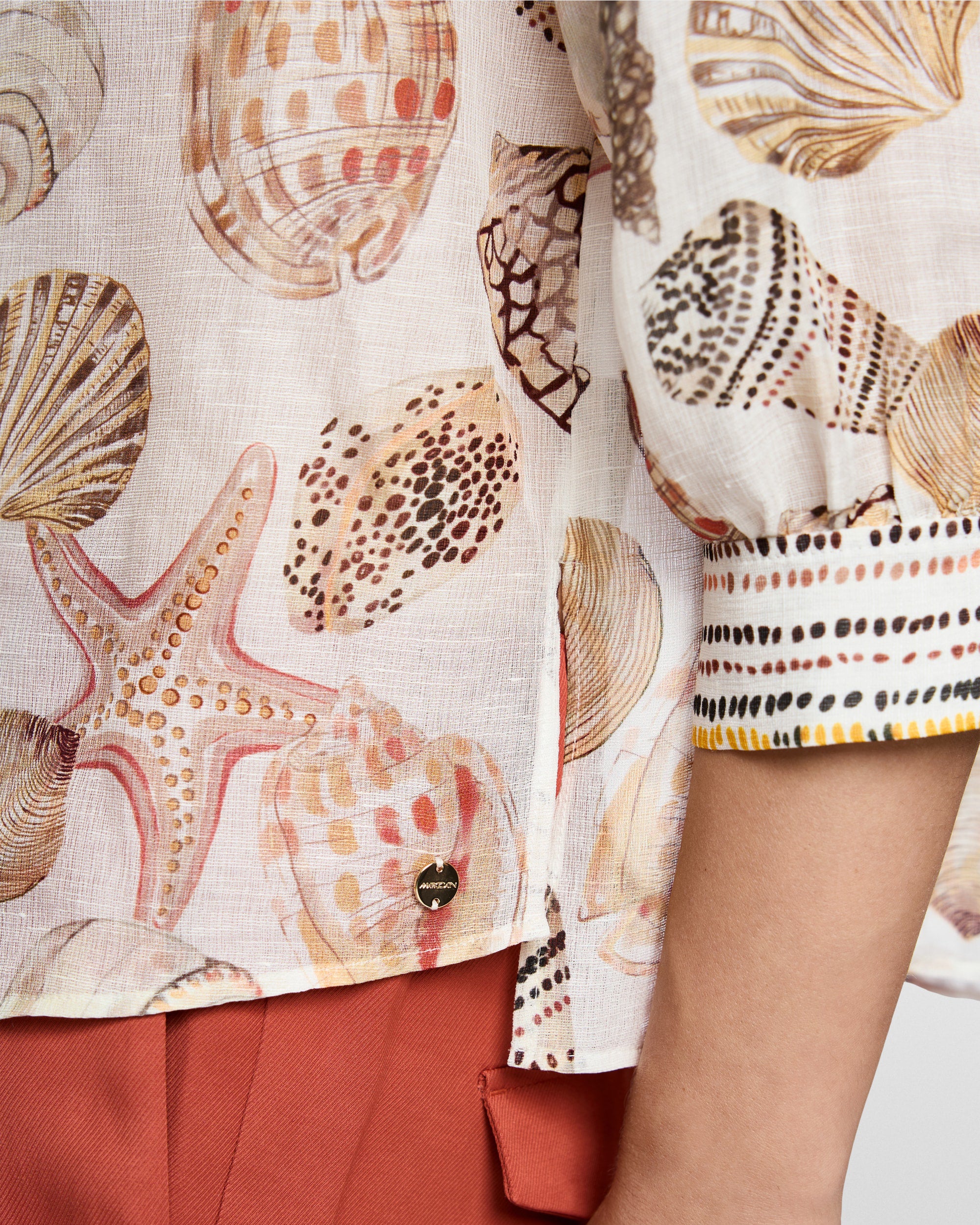 Shell Print Shirt - Ivory