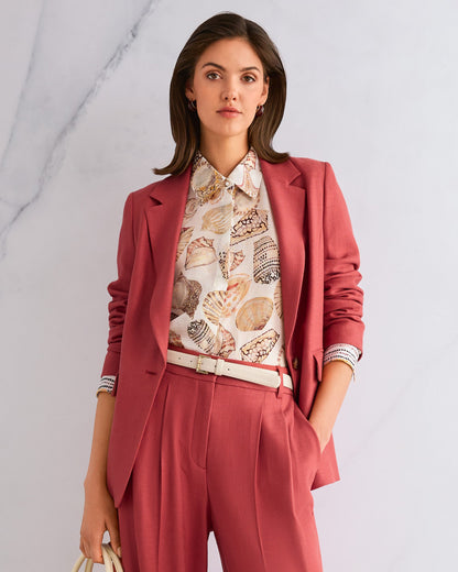 Shell Print Shirt - Ivory