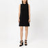 Shift Dress With Embroidered Detail - Black