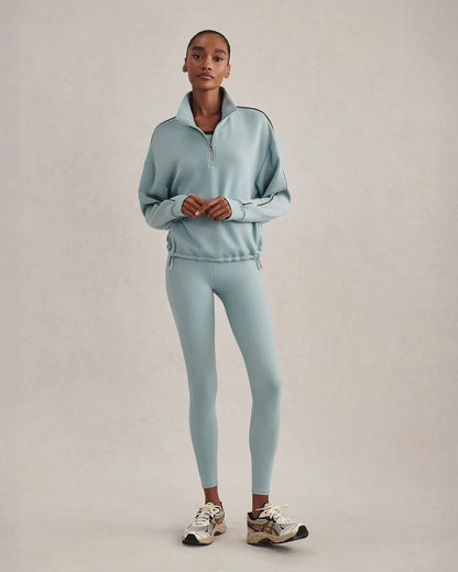 Sian Piped Half Zip Sweat - Tourmaline
