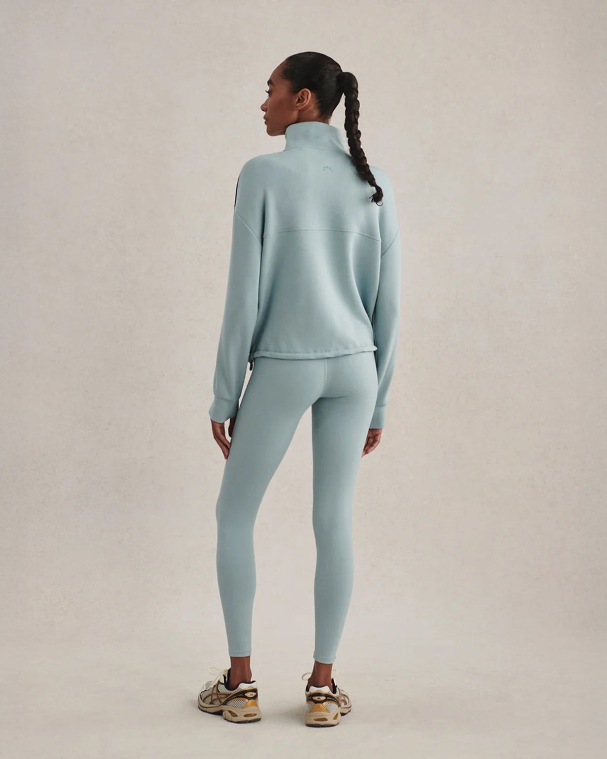 Sian Piped Half Zip Sweat - Tourmaline