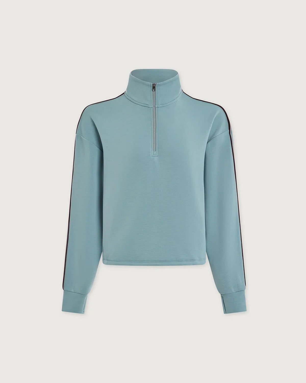 Sian Piped Half Zip Sweat - Tourmaline