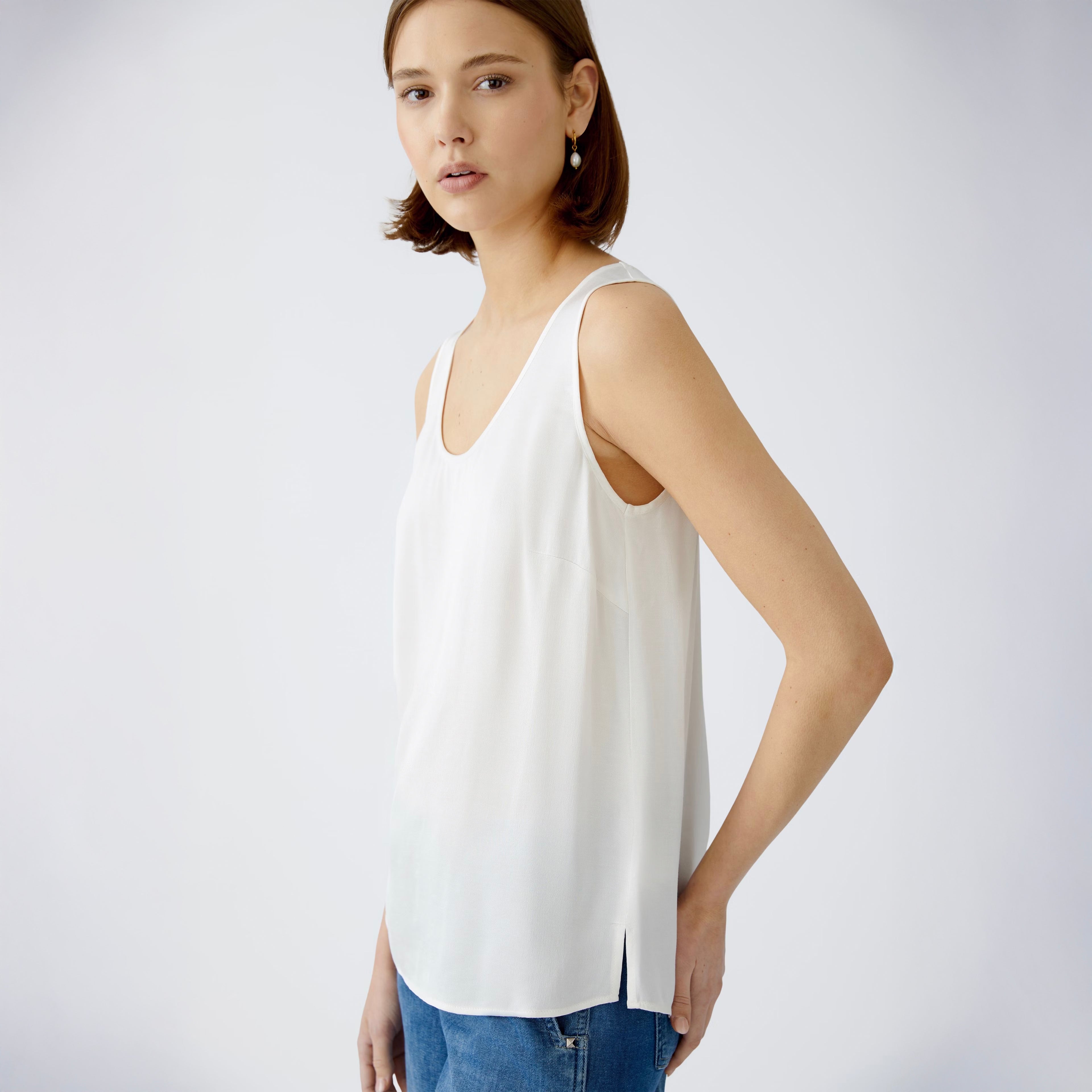 Silky Vest Top - Gardenia