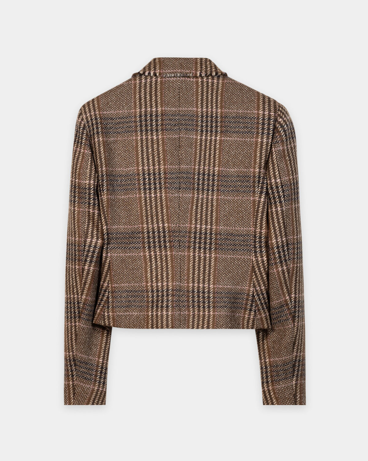Single Button Tweed Blazer - Multi