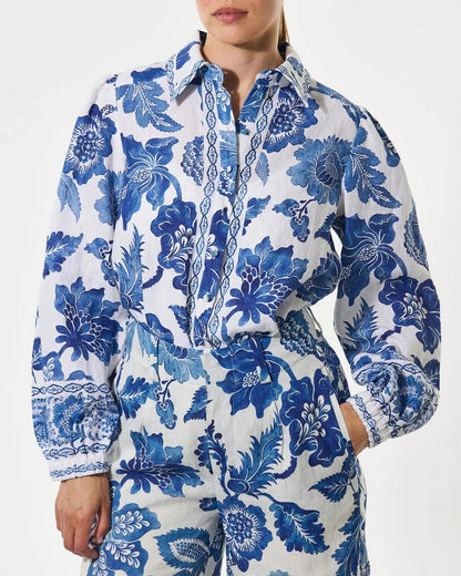 Sioma Shirt With Balloon Sleeves - Blossoming
