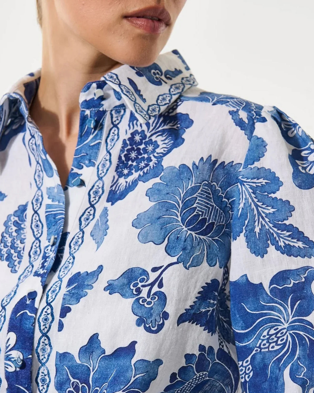 Sioma Shirt With Balloon Sleeves - Blossoming