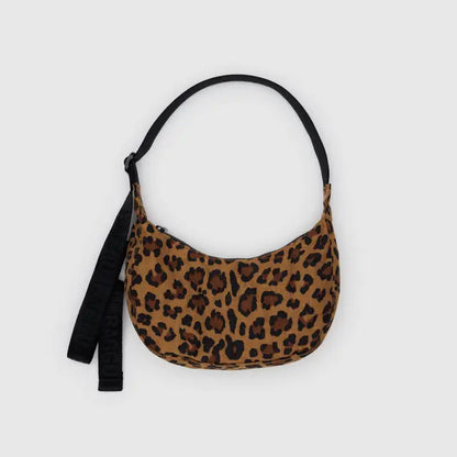 Small Nylon Crescent Bag - Leopard