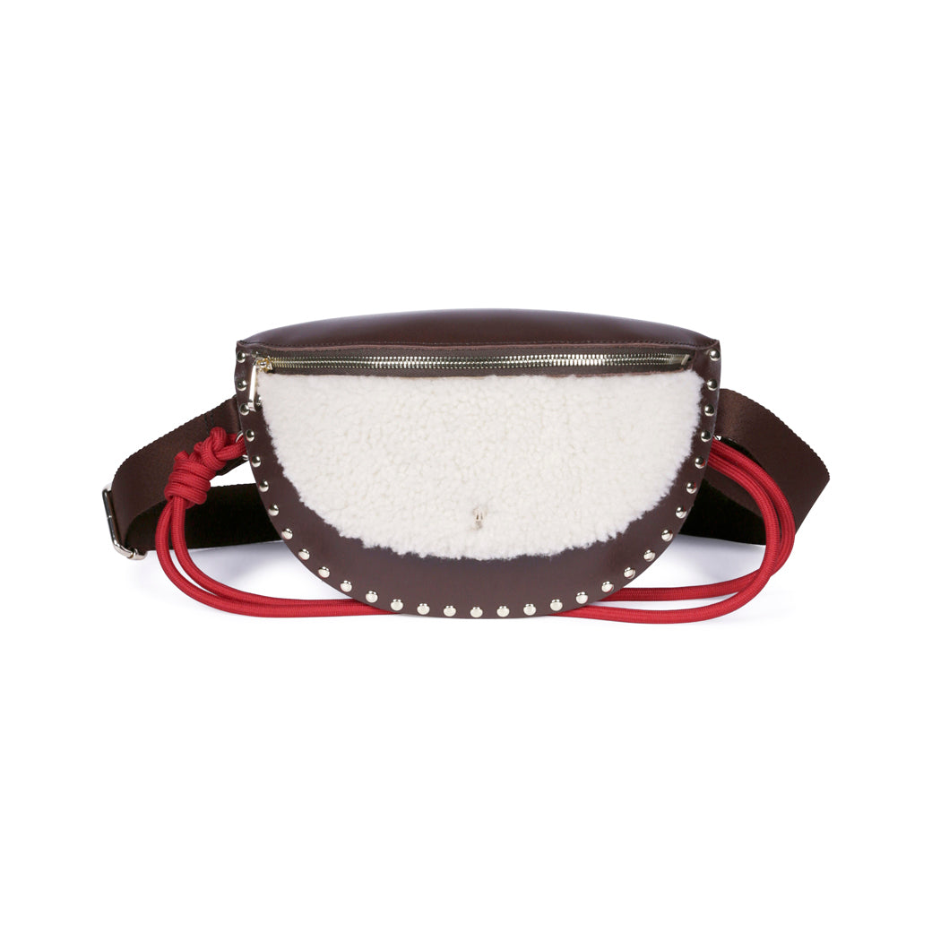 Smile Clou Calf Leather Bag - Laine Choco
