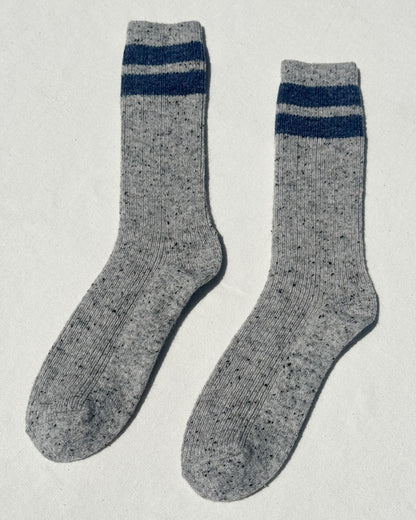 Snow Varsity Sock - Grey Blue
