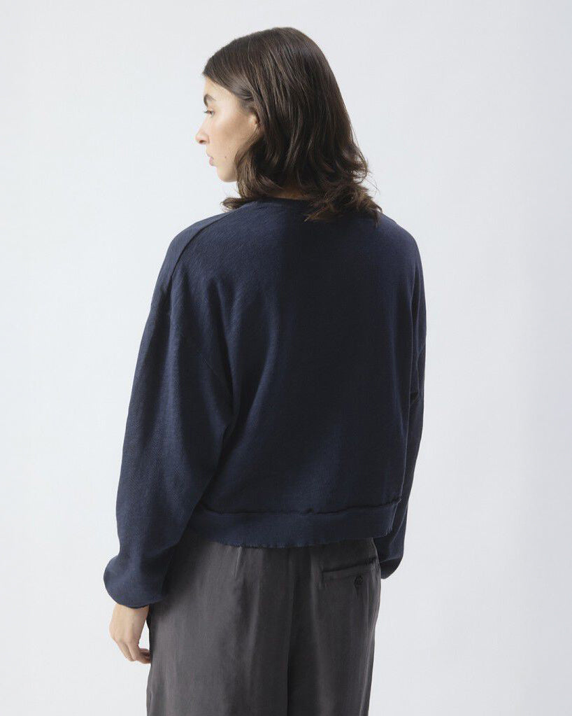 Sonoma Long Sleeve Tee Sweatshirt - Navy Blue Vintage